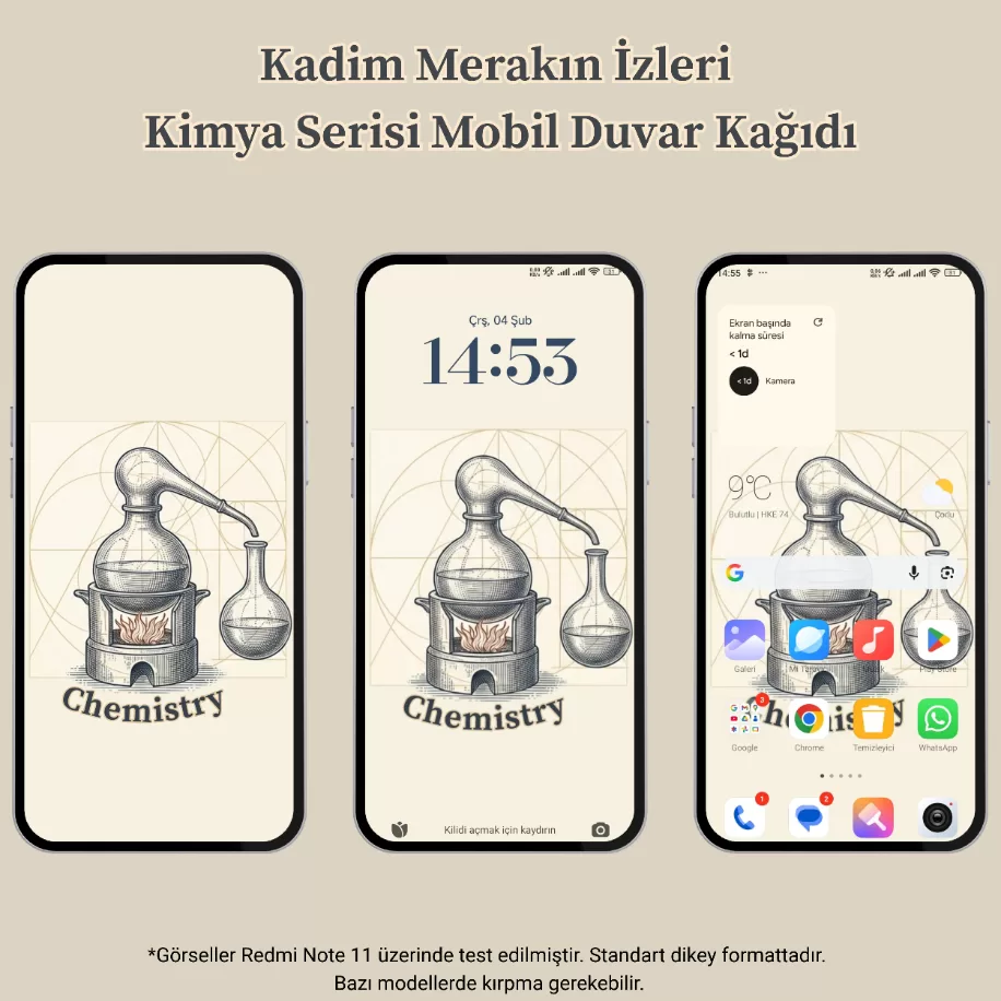 Kadim Merakın İzleri: Kimya Serisi – Dijital Mobil Duvar Kağıdı